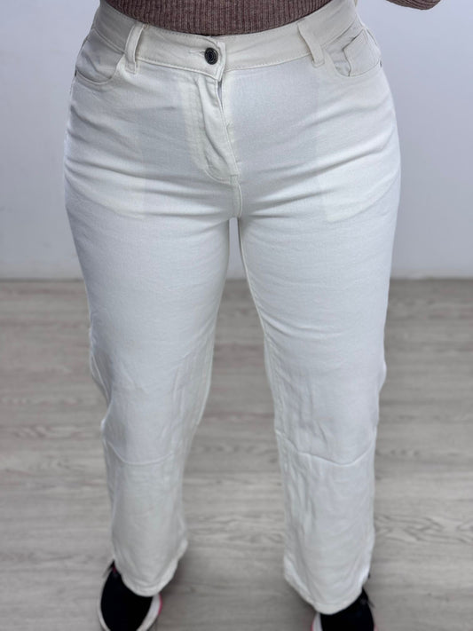 Pantalón Vaquero Blanco Roto