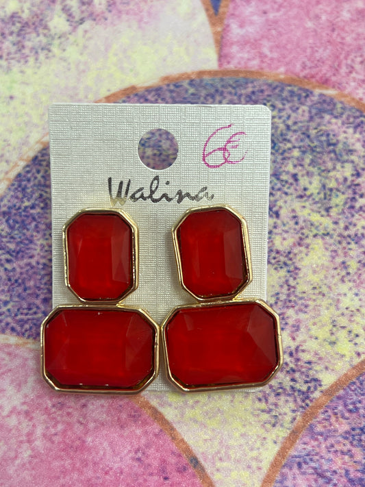 Pendientes Rojo Cristal