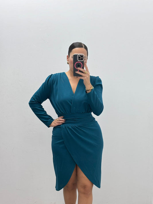 Vestido Azul Petróleo