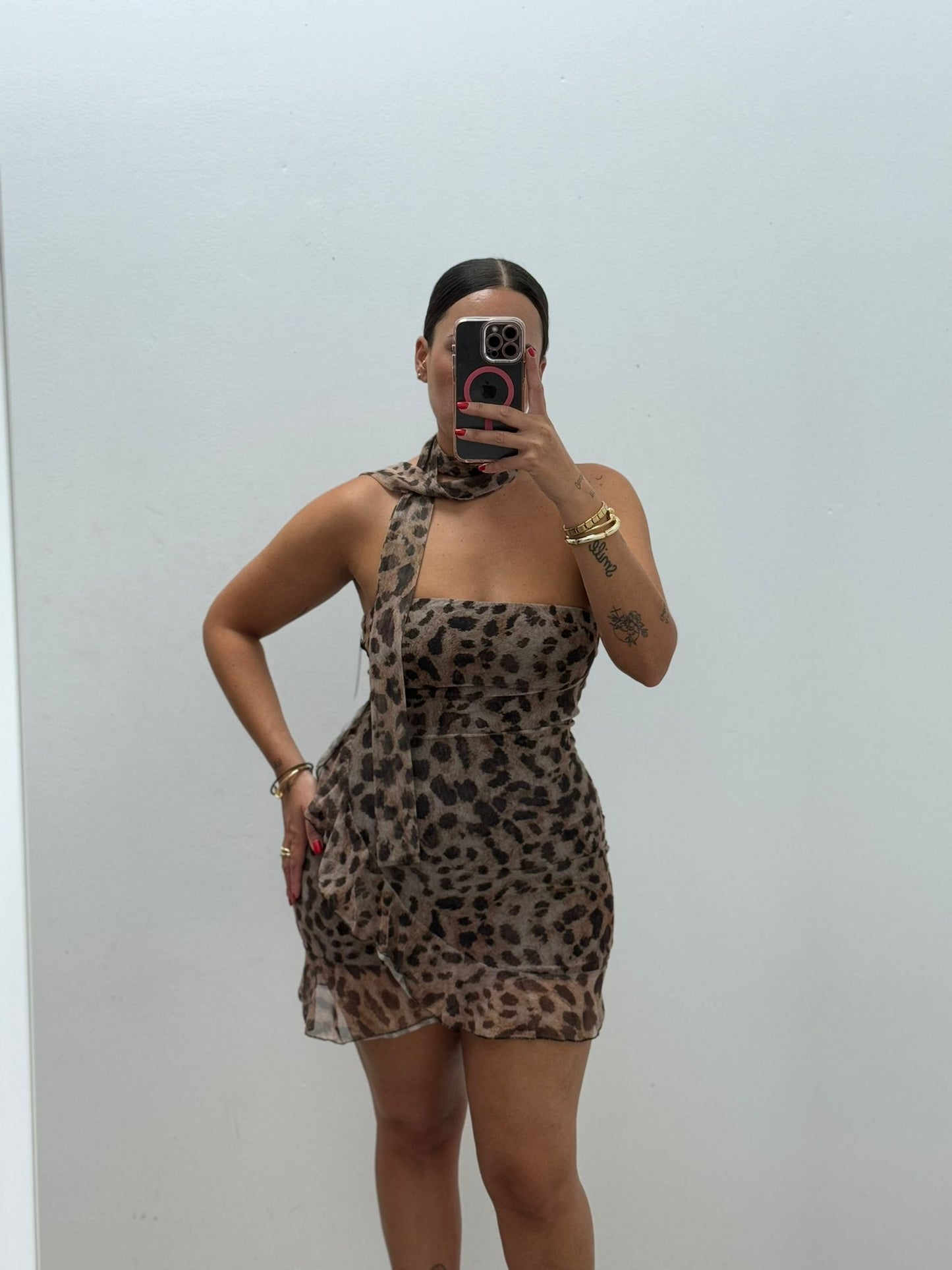 Vestido Leopardo Lazo