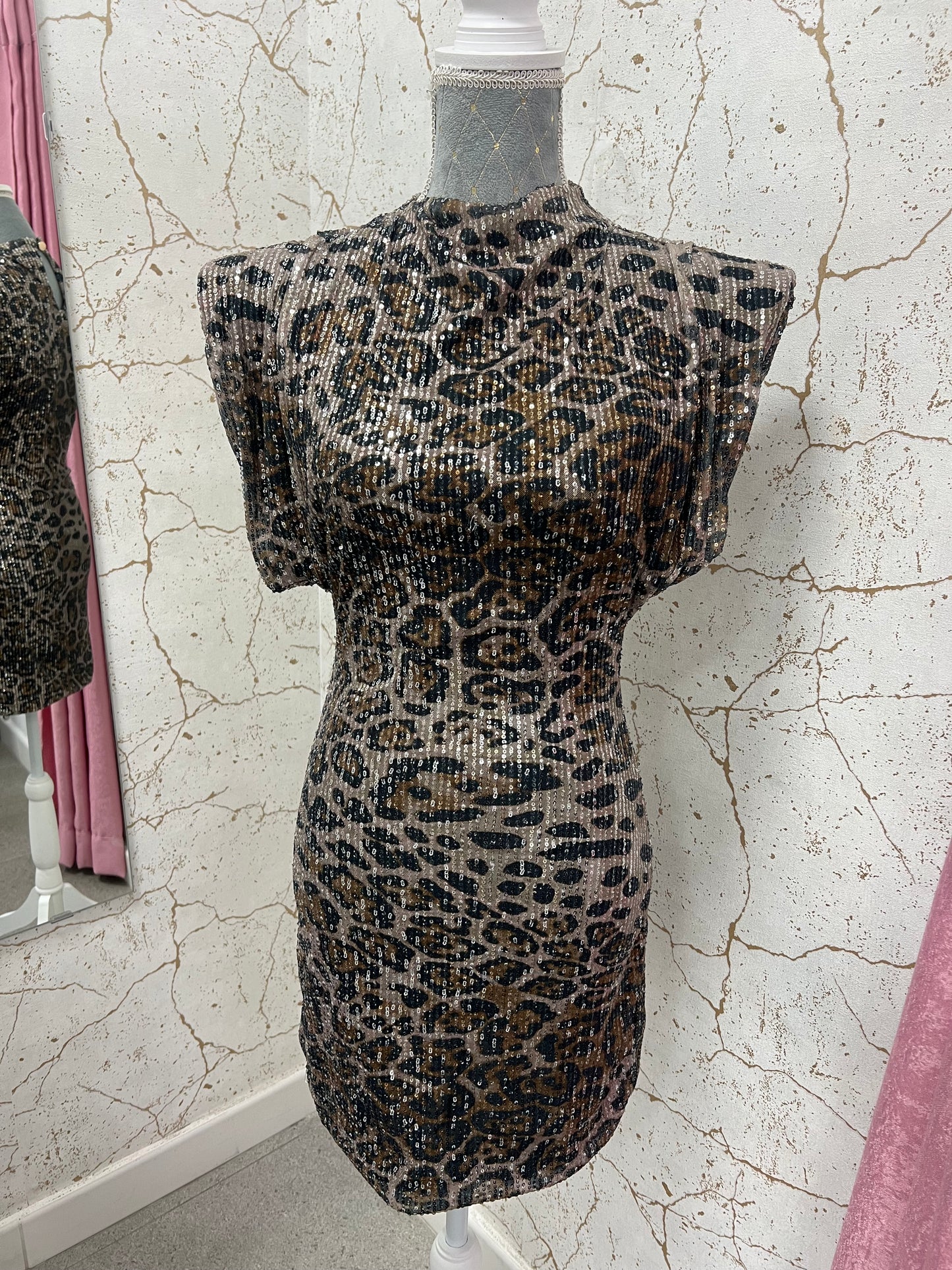 Vestido Leopardo Lentejuela