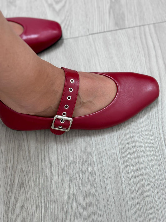 Zapato Bailarina Rojo