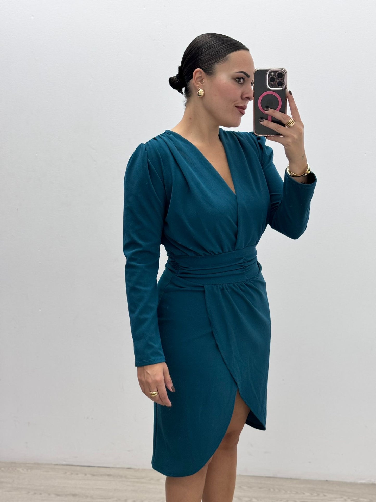 Vestido Azul Petróleo