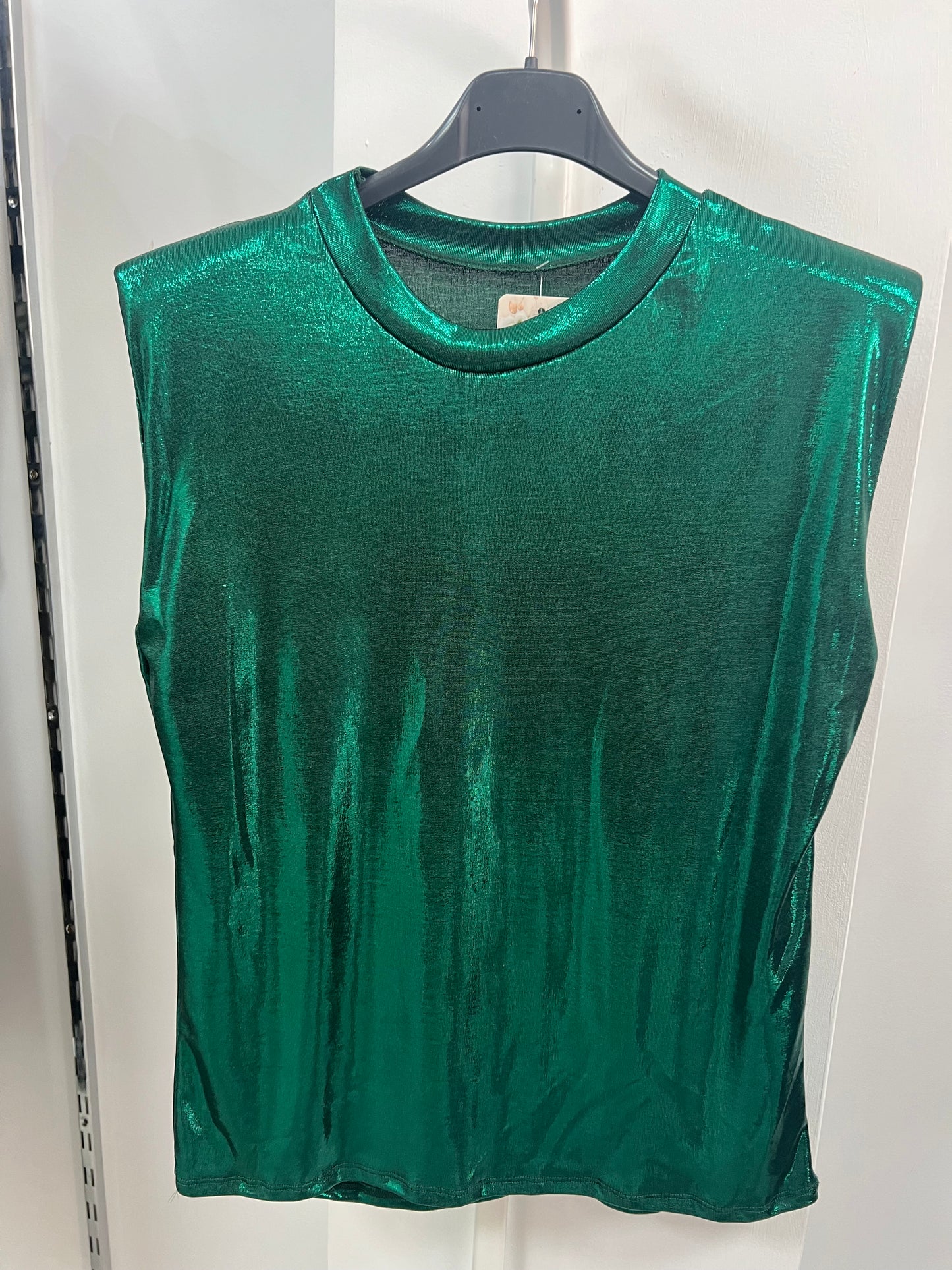 Camiseta Hombrera Brillo Verde